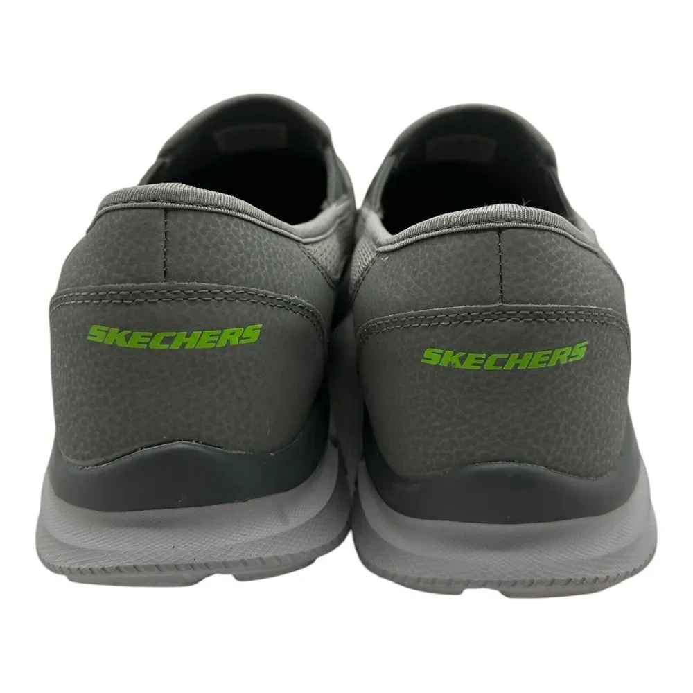 Skechers Equalizer Persistent Shoes‎ Mens 11 Grey Slip On Sneakers 59997S